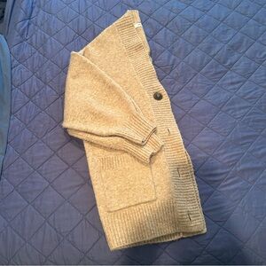 Mango Women’s Beige oversized Cardigan Sweater